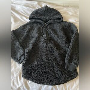 PINK Victoria Secret Sherpa black zip up